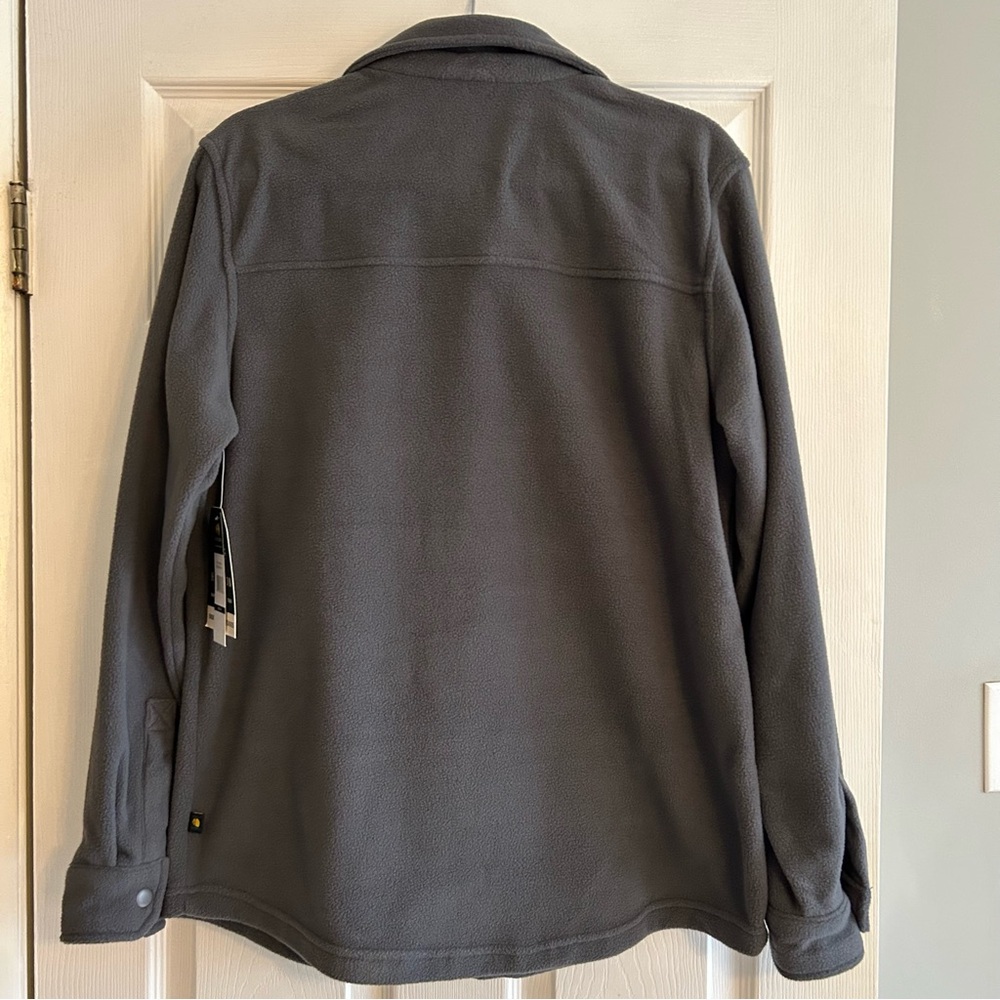 Horizon by Bass Creek Outfitters NWT Men's Gray Fleece snap Shacket size Medium - Picture 5 of 10